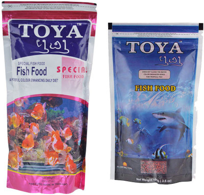 

Toya Special Fish food 200 gm and 100 gm Sea Food 300 g Dry Fish Food(Pack of 2)