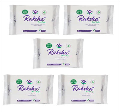 

Raksha Extra Large - Pack of 5 Combo Sanitary Pad(Pack of 30)