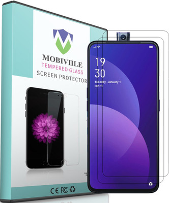 MOBIVIILE Tempered Glass Guard for Realme 5 Pro, Oppo F11 Pro, Realme X, OPPO K3(Pack of 2)