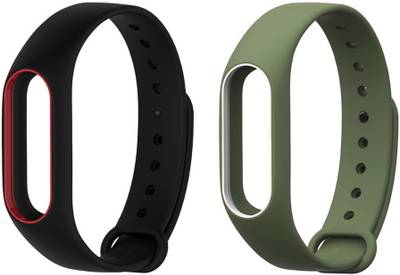 Epaal Dual Color Strap for Mi Band 2 Mi Band HRX Black Red