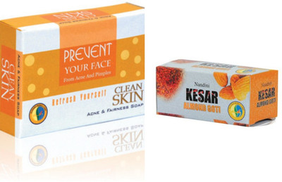

Nandini kesar goti(25gram x 12) and clean skin(75gram x 12) pack of 02(1200 g, Pack of 12)