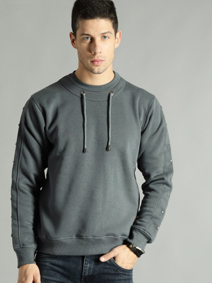 Roadster Full Sleeve Solid Men Sweatshirt