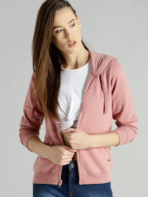 Roadster Full Sleeve Solid Women Sweatshirt