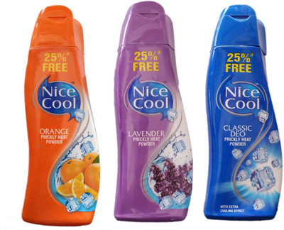 

NICE COOL cool powder ORABGE,LAVENDER,COOL pack of 3(450 g)