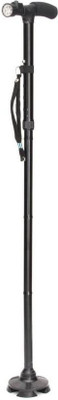 

CPEX CP-3523 Trusty Cane The Walking Stick. Lightweight Self Standing for Men Women Elderly 1.2 Lbs. Mobile Aid Easy Grip Led Light Go Quadpad As Seen On Tv. Stable T Handle Black Walking Stick