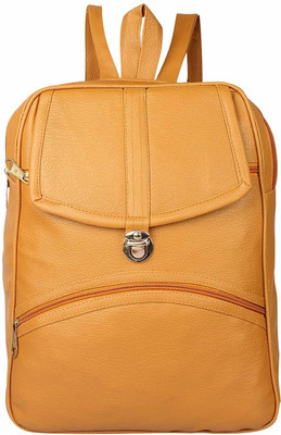 

Peacock stylish pu leather backpack for girls and women's ii school ii college ii tution ii office multipurpose Multipurpose Bag(Yellow, 15)