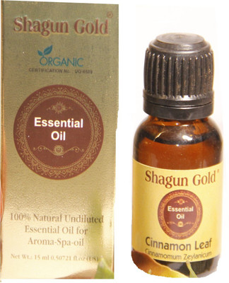 

SHAGUN GOLD Pure 100% Natural Cinnamon Leaf Essential Oil Pack Of 2 15ML Each(30 ml)
