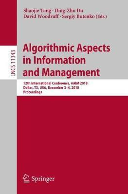 Algorithmic Aspects in Information and Management(English, Paperback, unknown)