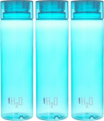 cello H20 Unbreakable Fridge Water Bottle 1000 ml Bottle(Pack of 3, Green, Plastic)