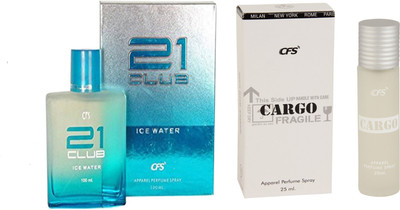 

CFS 21 Club Ice Water Perfume100Ml + Cargo White Perfume 25Ml(Set of 2)