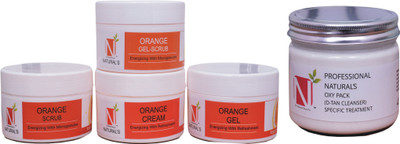 

NATURAL ORANGE FACIAL KIT 300GM EACH WITH D-TAN 400GM(Set of 5)