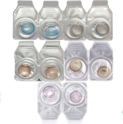 

Drr teleservices Zero power monthly lense Monthly Contact Lens(0, Sea blue, Brown, Grey, Hazal, Voilet, Pack of 5)