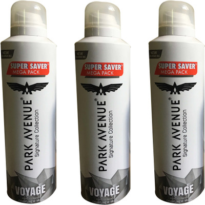

Park Avenue VOYAGE ( PACK OF 3) Perfume Body Spray - For Men & Women(235 ml, Pack of 3)