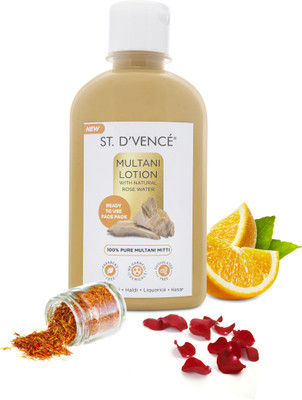 

ST. D'VENCÉ Multani Mitti Lotion (100% Natural Fuller's Earth) with Natural Rose water(275 ml)
