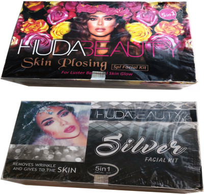 

Huda Beauty Silver Facial kit & Skin Plosing Facial Kit. 1040 g(Set of 2)