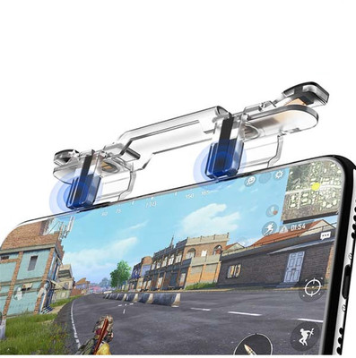 

lifemusic ROCK L1 R1 Gaming Trigger Smart Phone Games Shooter Controller Fire Button Handle For PUBG / Rules of Survival bellow 6.5 inches Gaming Accessory Kit(Transparent, Steel, For Android, iOS)
