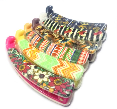 

OBEROI ABSTRACT Banana Clip(Multicolor)