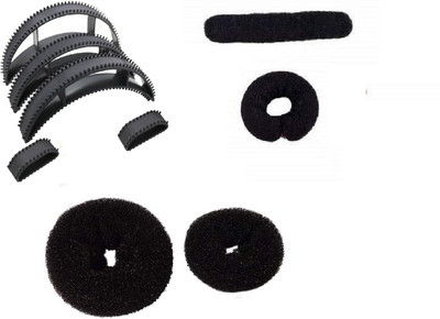 

CartKing Hair Style DONUT Perfect BUN- JUDA Maker Tool For Women - Hair Bumpits - Puff/Puffs Maker For Girls-Women Hair Accessory Set(Black)