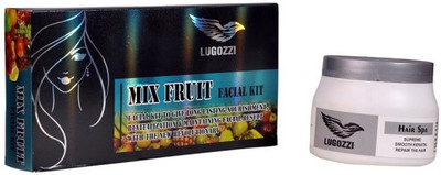 

LUGOZZI HAIR SPA 500GM & MIX FRUIT FACIAL KIT 125GM (COMBO OF 2)(625 g)
