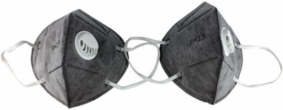 

mra fashion PM2.5 Grey 2 piece Anti Pollution Face Mask with Activated Carbon- Filter, PM2.5 Filtration, Adjustable Nose Clip: for Men/Women Face Mask