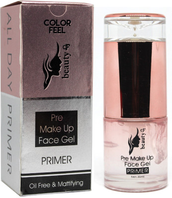 

Color Feel Oil Free & Mattifying Pre Make Up Face Gel All Day Primer - 30 ml(Transprent)
