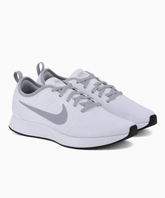 Nike NIKE DUALTONE RACER Running Shoes For Men(White, Grey) 1