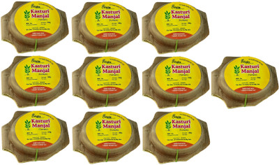 

The Origin Kerala Ayurvedic Herbal Body Soap 100% Organic KASTURI MANJAL(1500 g, Pack of 10)