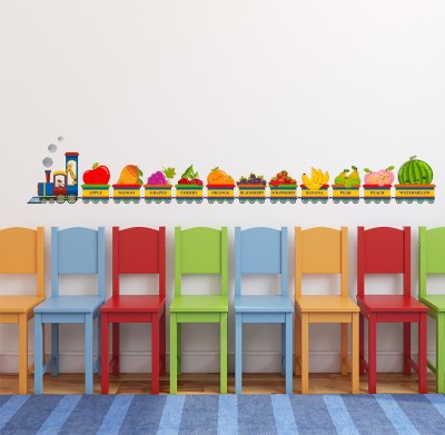 Wallzone 190 cm Fruit Train Removable Sticker(Pack of 1)