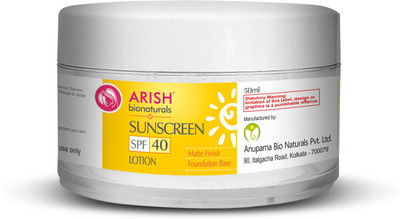 

ARISH BIO-NATURAL Sunscreen spf40 lotion - SPF 40(50 ml)
