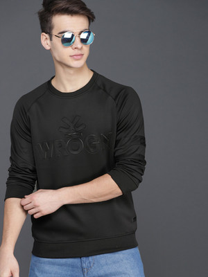 WROGN Full Sleeve Solid Men Sweatshirt