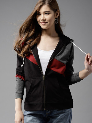 HERE&NOW Full Sleeve Colorblock Women Sweatshirt