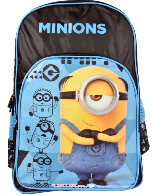 MINIONS Stuart 41cm Primary (Primary 1st-4th Std) School Bag(Blue, Black, 16 inch)