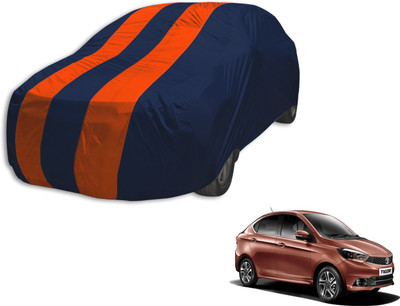 MOCKHE Car Cover For Tata Tigor (Without Mirror Pockets)(Blue, Orange, For 2018 Models)