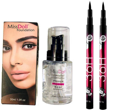

Miss Doll Face Foundation Primer and 36H Eye Line(Set of 3)