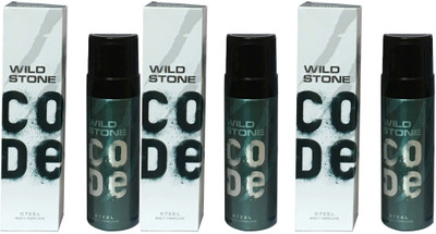 

Wild Stone STEEL ( PACK OF 3) Perfume Body Spray - For Men(120 ml, Pack of 3)