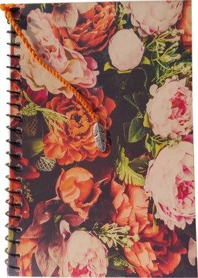 GOONJ CREATIONS HANDMADE RECYCLED PAPER Regular Diary NO 60 Pages(Orange, Pack of 3)