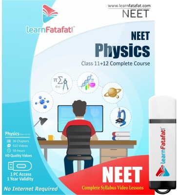 LearnFatafat NEET Class 11 and 12 Physics Competitive Exam Preparation Video Course Pendrive(Pendrive. Offline. E-learning videos.)