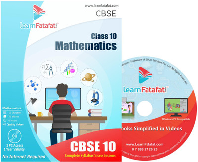 LearnFatafat CBSE Class 10 Mathematics E learning Video Course - DVD(DVD)