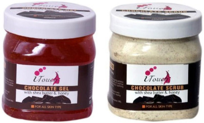 

I TOUCH ORGANIC HERBAL NATURAL CHOCOLATE SCRUB & GEL WITH SHEA BUTTER AND HONEY 2PCS COMBO(1000 ml)