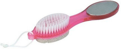 

techdeal 4 In 1 Multi Use Pedicure Paddle (Pink)Brush - 4 Step Pedicure (Cleanse, Scrub, File And Buff)
