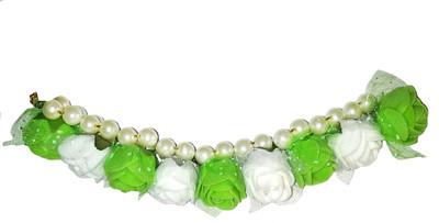 

Shrungarika Fashionable Multicolor Bun Clip, Bun, Bun Stick, Back Pin, Hair Band, Hair Chain(Green, White)