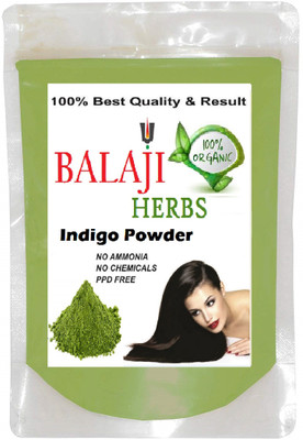 

BALAJI HERBS 100% ORGANIC Indigo Powder For Hair & Beard Dye - Black 100g(100 g)