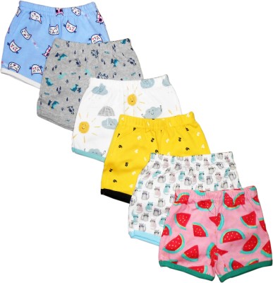 TINCHUK Short For Boys Casual Printed Cotton Blend(Multicolor, Pack of 6)