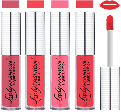 

Lady Fashion College Girls Sensational Matte Kiss Proof Liquid Lipstick(Mistry Vale, Orange, Peach, Pink)