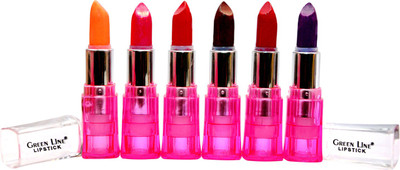 

Green line 'Green line' Shining lips color 6 set of lipsticks(Natural,Red,Coffee,Red Copper,Purple,Coffee)