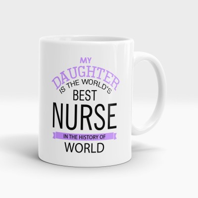 LASTWAVE Best Nurse White Coffee Ceramic Coffee Mug(325 ml)