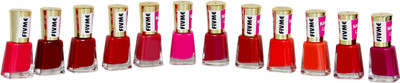 

fivme Exclusive Color Range Nail Polish Set of 12.PCS MULTI COLORS(Pack of 12)