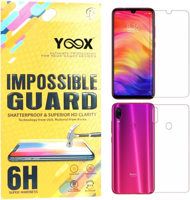 Yoox Front and Back Screen Guard for Mi Redmi Note 7, Mi Redmi Note 7 Pro, Mi Redmi Note 7S(Pack of 2)