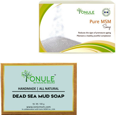 

Ionule Pure MSM Soap For Natural Beauty Dead Sea Mud Soap Combo of 2(200 g, Pack of 2)