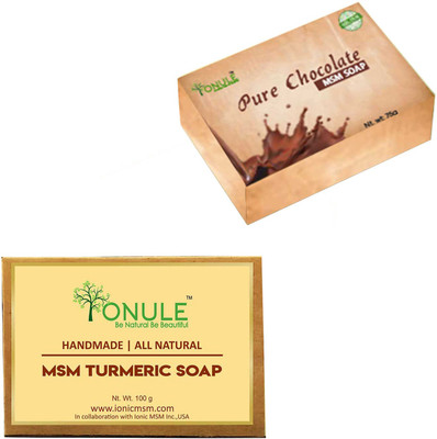 

Ionule MSM Chocolate Soap Turmeric Soap Combo of 2(200 g, Pack of 2)